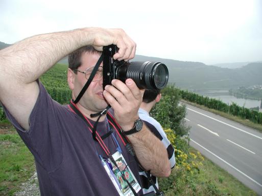 De fotograaf op locatie tijdens de Duitsland Rally 2002. Met dank aan Boudewijn Jacobs.